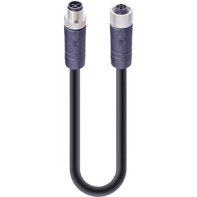 Lumberg Automation 934853303 Sensor/actuator cable M12 Plug, straight, Socket, straight 10.00 m No. of pins (RJ): 3+PE 1