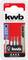 Packaging containing four black micro screwdriver bits from 'kwb' for TS 1, TS 4, TS 6. Inscription: 'High Quality'.