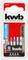 Six micro screwdriver bits in a plastic packaging, including various sizes of slotted heads, brand 'kwb'.