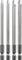 Four metal drill bits with hexagonal shanks, lined up side by side. They have a shiny, silver surface.