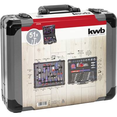 kwb  370740  Tool box (+ tools) 51-piece 