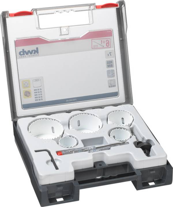 kwb 598210 Hole saw set 7-piece 35 mm, 40 mm, 51 mm, 65 mm, 68 mm 7 pc(s)
