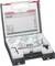 Metal Core Drill Bit Set in an open plastic carry case. Contains various drill crowns and accessories, suitable for precise drilling.