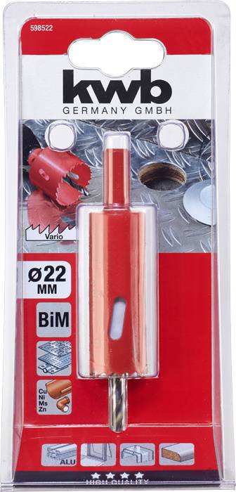 kwb 598522 Hole saw 22 mm C45 1 pc(s)-1