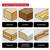 The graphic shows six wood materials: softwood, hardwood, carpenter's board, plywood, chipboard (coated), and laminated beam. Suitable for construction work.