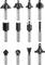 Twelve different router bits for woodworking: various shapes and sizes, ideal for precise cuts and decorations.