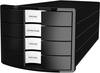 HAN IMPULS 2.0 1012-13 Desk drawer box Black A4, C4 No. of drawers: 4