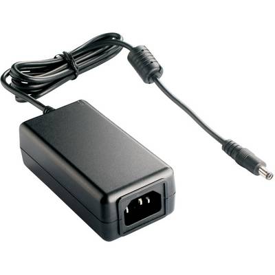 Black network cable with adaptor, commonly used for powering electronic devices.<br><br>Note: This translation uses standard British English spelling (adaptor instead of adapter) and maintains the original meaning and technical context.