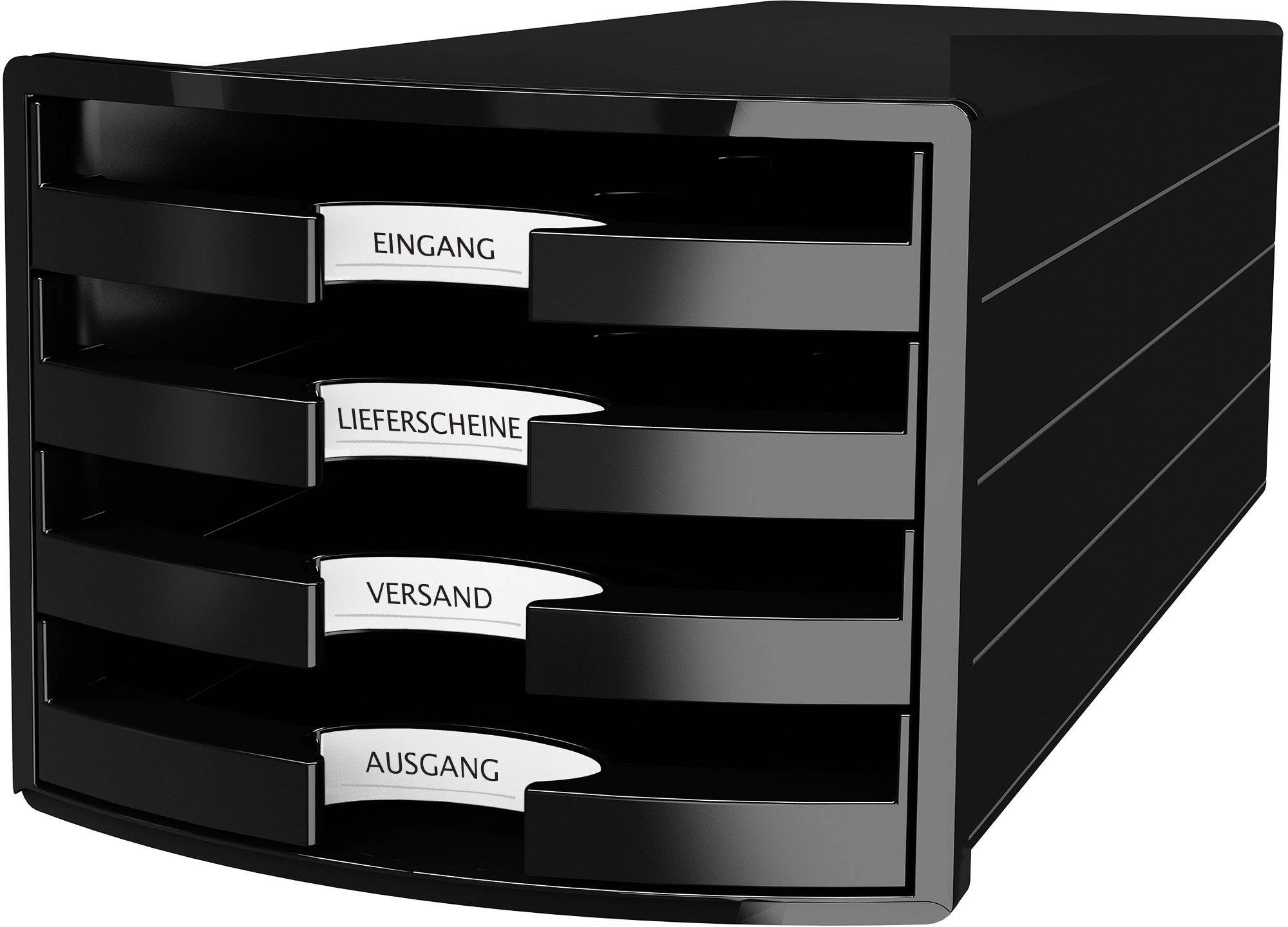 HAN IMPULS 1013-13 Desk drawer box Black A4 No. of drawers: 4