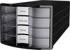 HAN IMPULS 2.0 1012-363 Desk drawer box Black A4, C4 No. of drawers: 4
