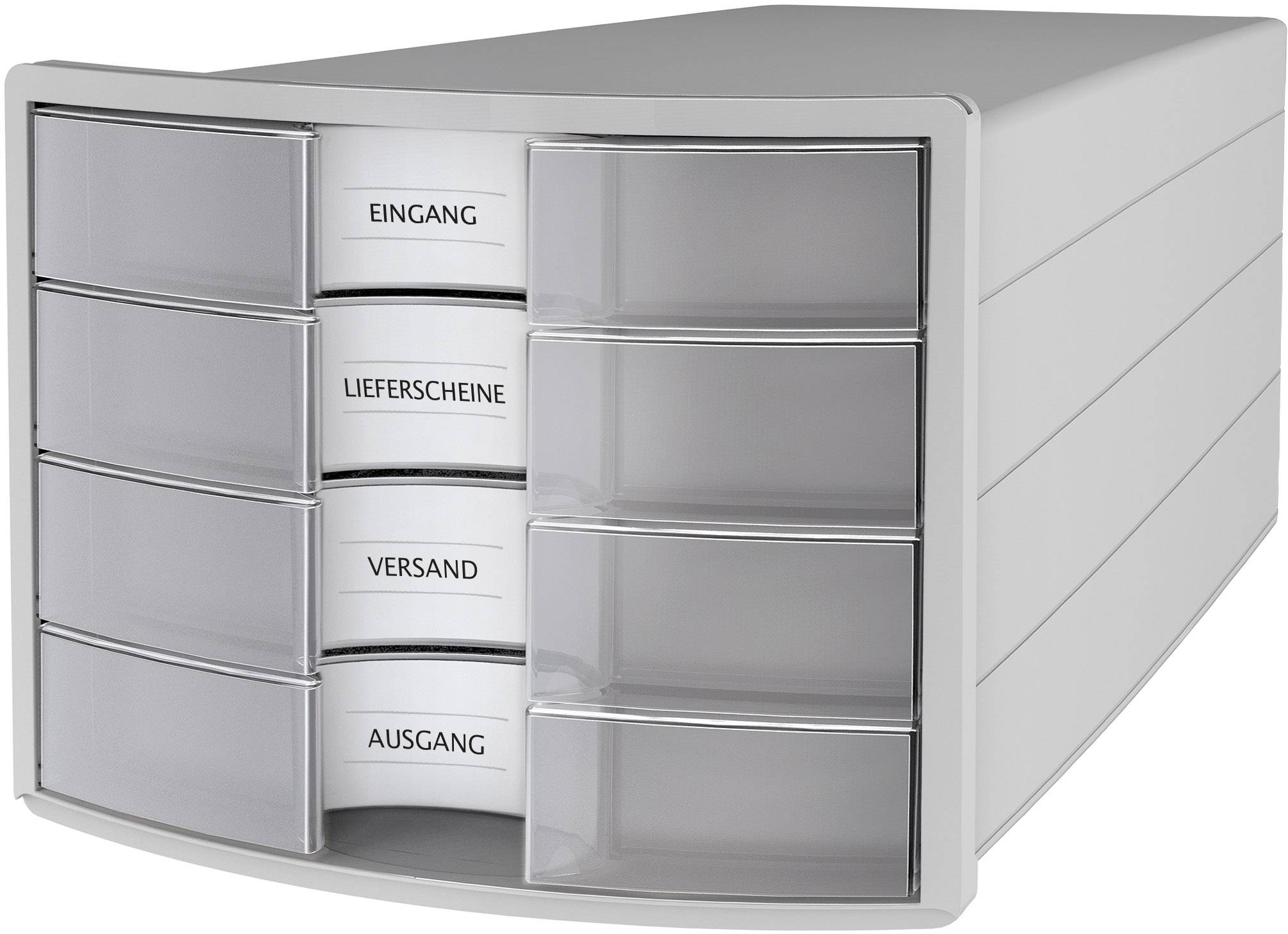 HAN IMPULS 1012-63 Desk drawer box Light grey A4 No. of drawers: 4