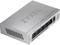 Silver Zyxel network switch with multiple LAN ports and status LEDs, suitable for expanding networks.
