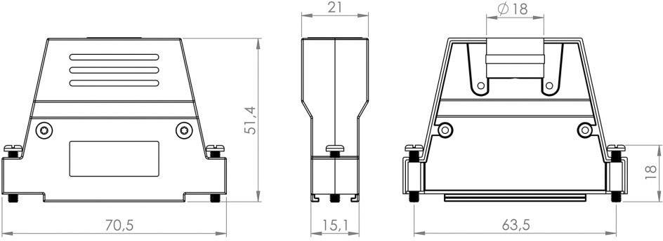 encitech DTXL37-HI-SJS-M2.5-T-K 6560-2703-34 Number of pins: 37 Diecast zinc 180 ° Metal 1 pc(s)-2