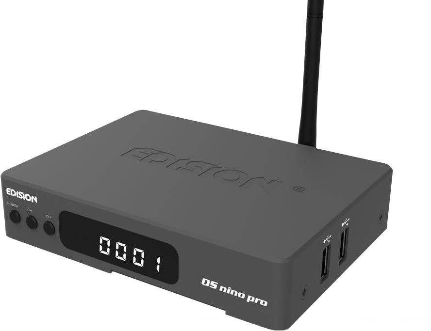 EDISION OS Nino Pro S2X + T2/C DVB-S2/T2/C receiver combo Ethernet port, Wi-Fi compatibility, Linux, Recording function No. of tuners: 2