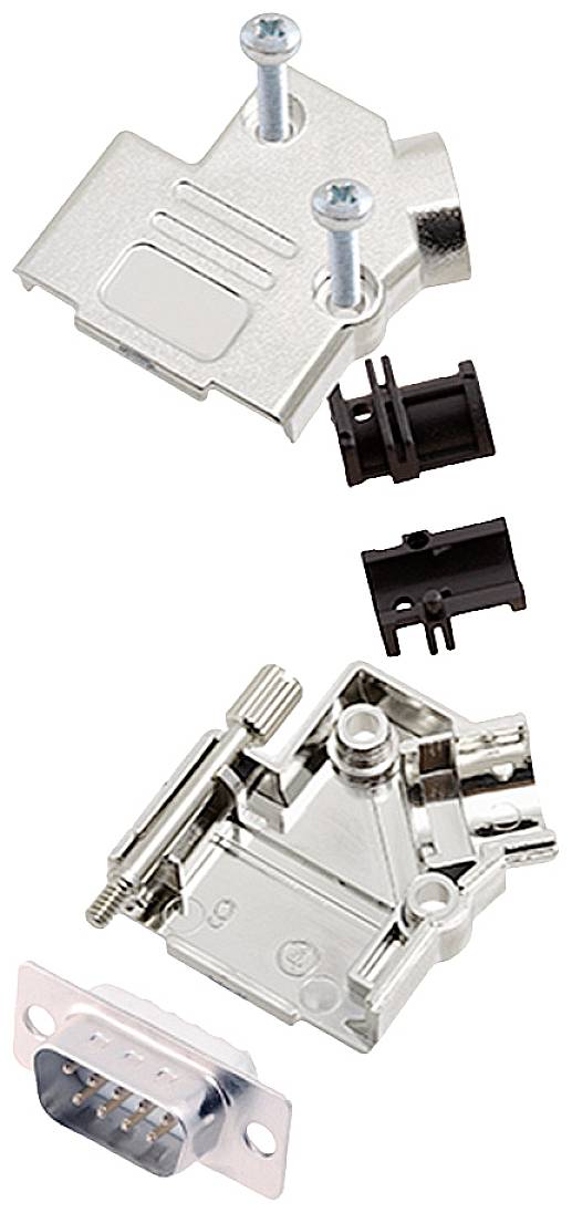 encitech D45PK-M-09-DMP-W-K 6355-8010-01 D-SUB pin strip set 45 ° Number of pins: 9 Solder bucket 1 pc(s)-0