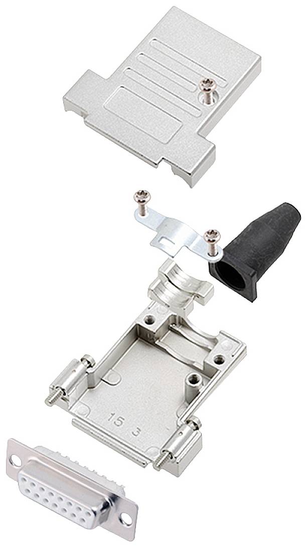 encitech DTSL15-SJSRG-T-DBS-W-K 6355-8086-12 D-SUB receptacle set 180 ° Number of pins: 15 Solder bucket 1 pc(s)-0