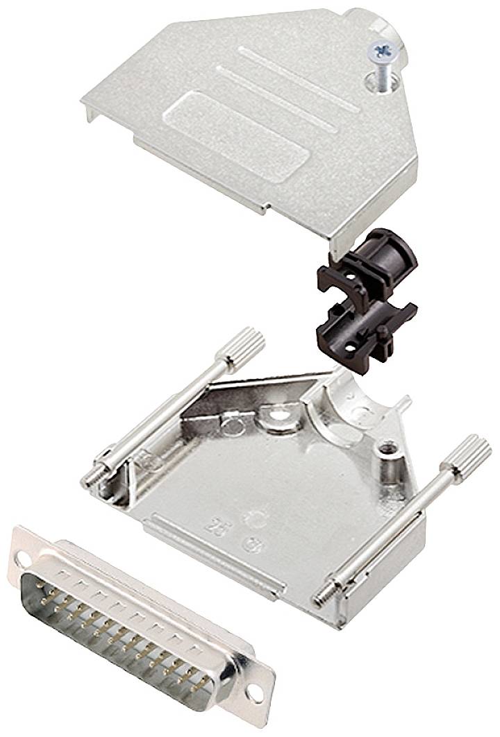 encitech DTZK25-DBP-W-K 6355-8002-03 D-SUB pin strip set 180 ° Number of pins: 25 Solder bucket 1 pc(s)-0