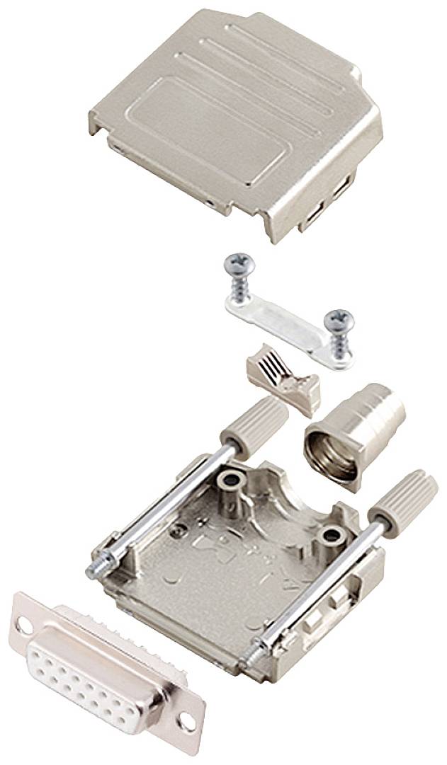 encitech DPPK15-M-DMS-W-K 6355-8004-32 D-SUB receptacle set 180 ° Number of pins: 15 Solder bucket 1 pc(s)-0