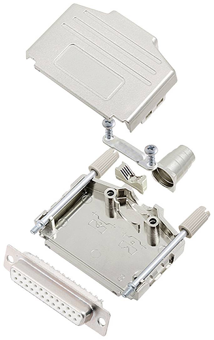 encitech DPPK25-M-DMS-W-K 6355-8004-33 D-SUB receptacle set 180 ° Number of pins: 25 Solder bucket 1 pc(s)-0