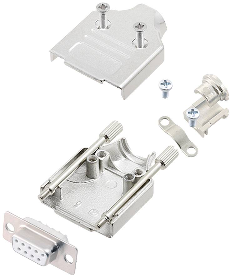 encitech MHDM-09-DBS-W-K 6355-8005-11 D-SUB receptacle set 180 ° Number of pins: 9 Solder bucket 1 pc(s)-0