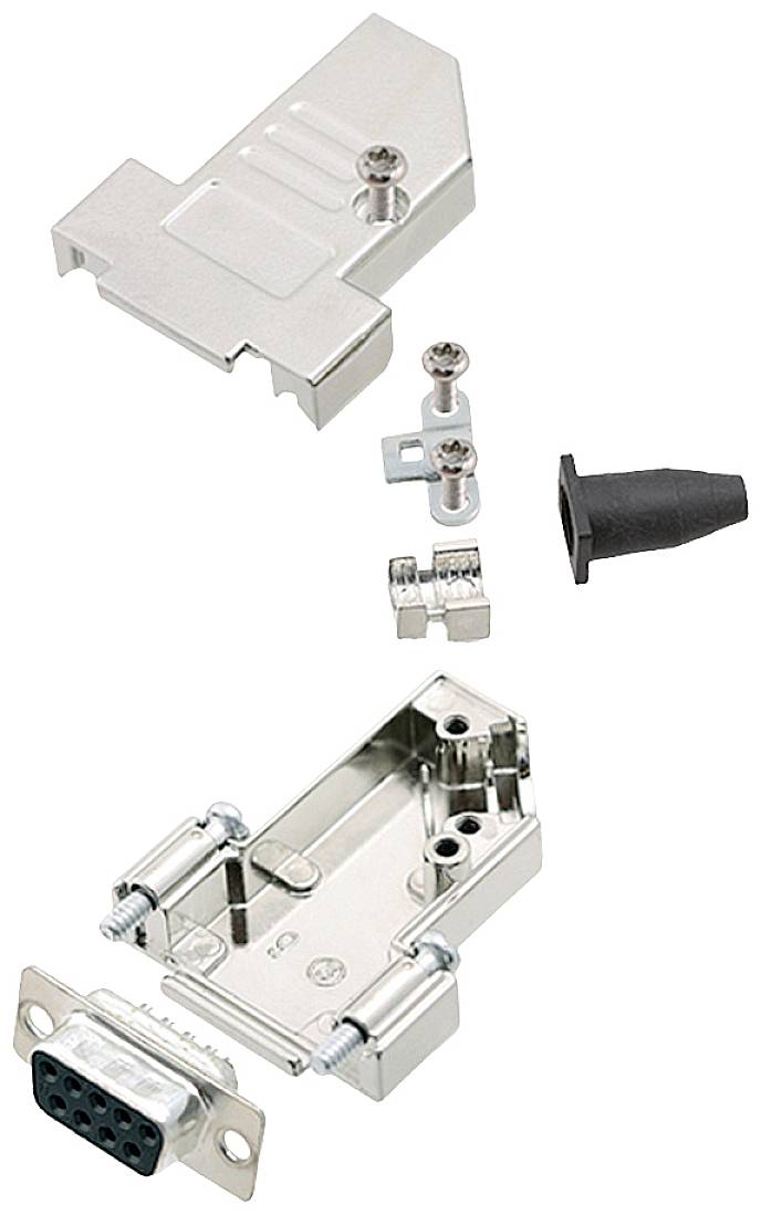 encitech DTSL09-SJSRG-S-DBS-K 6355-0090-11 D-SUB receptacle set 45 ° Number of pins: 9 Solder bucket 1 pc(s)-0