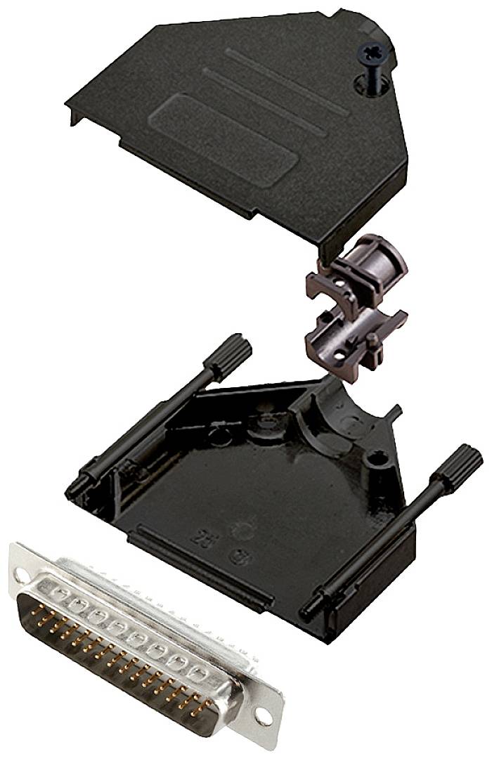 encitech DTZK25-BK-HDP44-W-K 6355-8102-03 D-SUB pin strip set 180 ° Number of pins: 44 Solder bucket 1 pc(s)-0