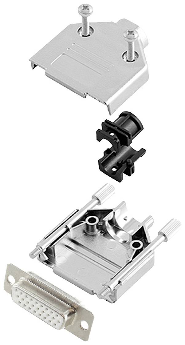 encitech DTPK15-M-HDS26-W-K 6355-8056-12 D-SUB receptacle set 180 ° Number of pins: 26 Solder bucket 1 pc(s)-0