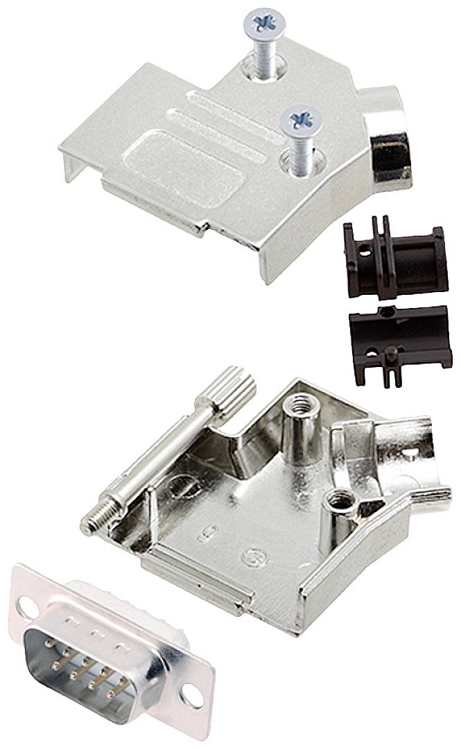 encitech D45ZK09-DBP-W-K 6355-8003-01 D-SUB pin strip set 45 ° Number of pins: 9 Solder bucket 1 pc(s)-0