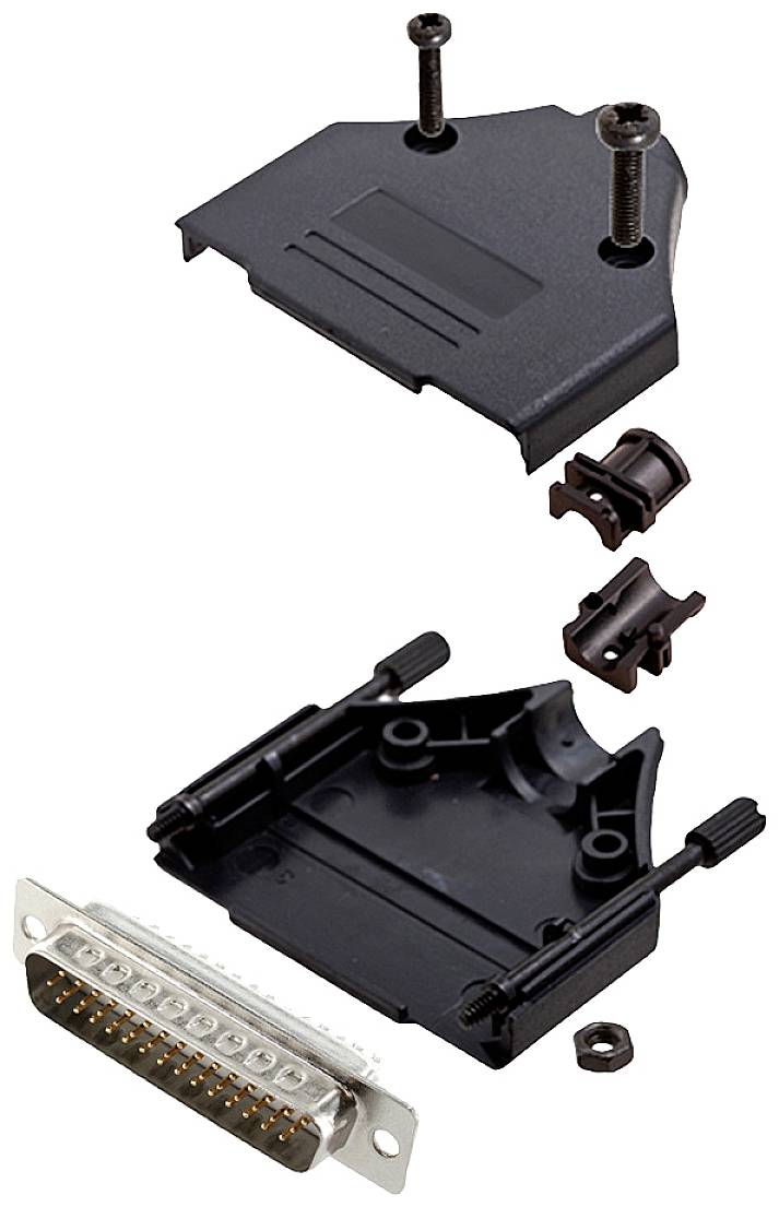 encitech DTPK-P-25-HDP44-W-K 6355-8053-03 D-SUB pin strip set 180 ° Number of pins: 44 Solder bucket 1 pc(s)-0