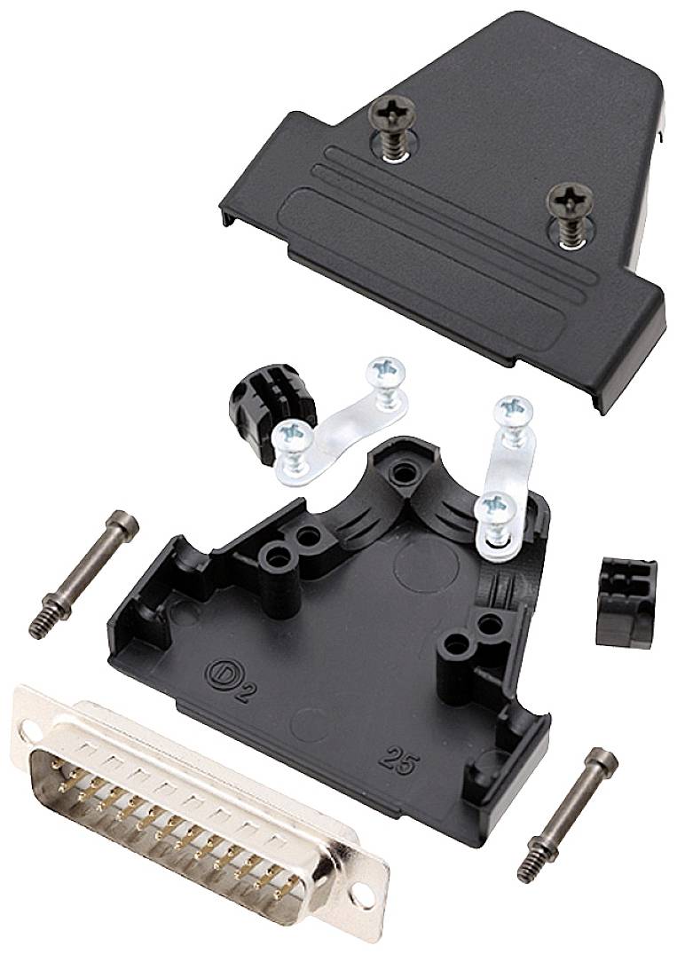 encitech TRI-P-25-DMP-W-K 6355-8037-03 D-SUB pin strip set 180 ° Number of pins: 25 Solder bucket 1 pc(s)-0