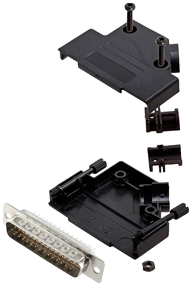 encitech D45PK-P-25-HDP44-W-K 6355-8055-03 D-SUB pin strip set 45 ° Number of pins: 44 Solder bucket 1 pc(s)-0