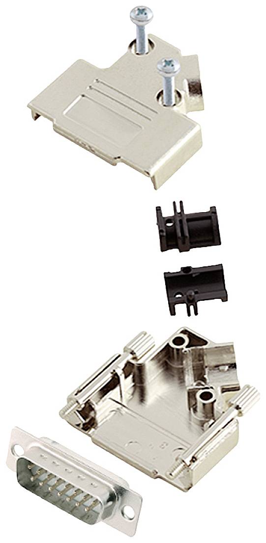 encitech D45PK-M-15-DMP-W-K 6355-8010-02 D-SUB pin strip set 45 ° Number of pins: 15 Solder bucket 1 pc(s)-0