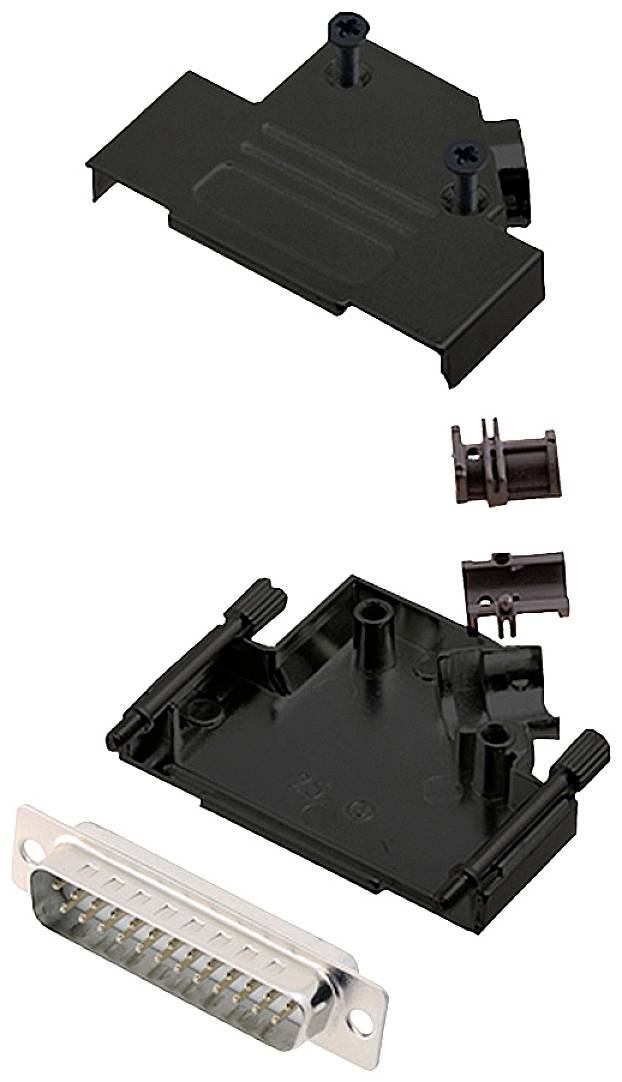 encitech D45ZK25-BK-DMP-W-K 6355-8103-23 D-SUB pin strip set 45 ° Number of pins: 25 Solder bucket 1 pc(s)-0