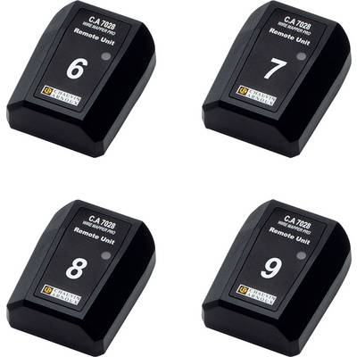 Four black remote units with the numbers 6, 7, 8 and 9. Each unit is labelled with 'C.A 7028'.
