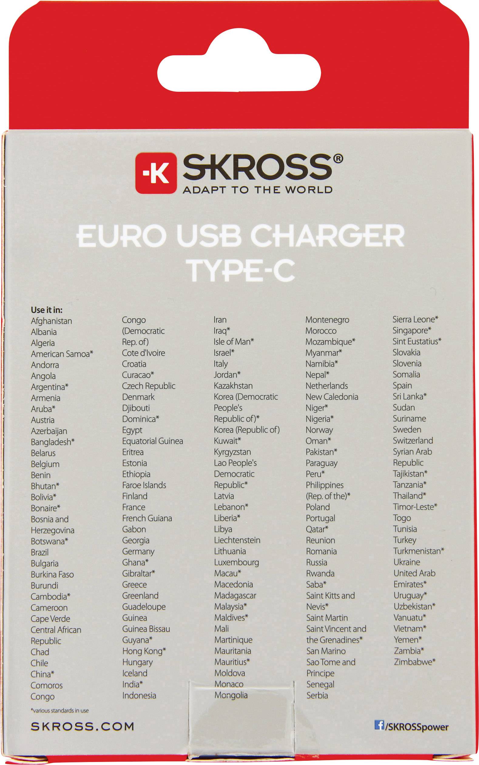 Skross USB charger Mains socket Max. output current 5.4 A No. of outputs: 2 x-1
