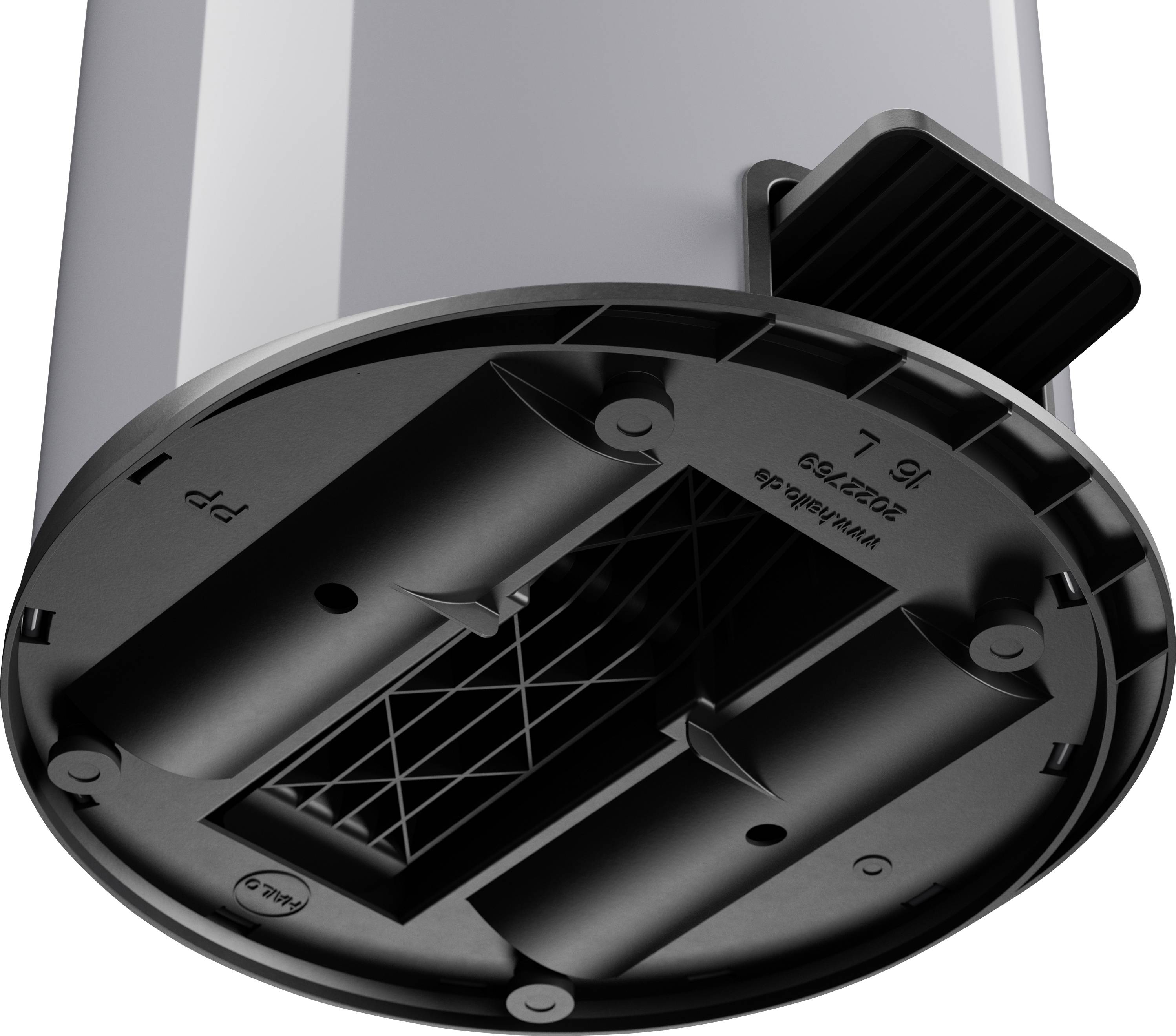 Hailo Pure M 0517-020 Garbage bin 12 l Steel plate (Ø x H) 263 mm x 43.5 cm Silver Foot pedal 1 pc(s)-4