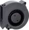 A black plastic radial fan with visible ventilation slots, commonly used for cooling in electronic devices.