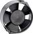 A black five-bladed fan used for cooling in electronic devices.