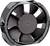A large black fan with multiple blades, suitable for industrial cooling purposes, built into a circular housing.