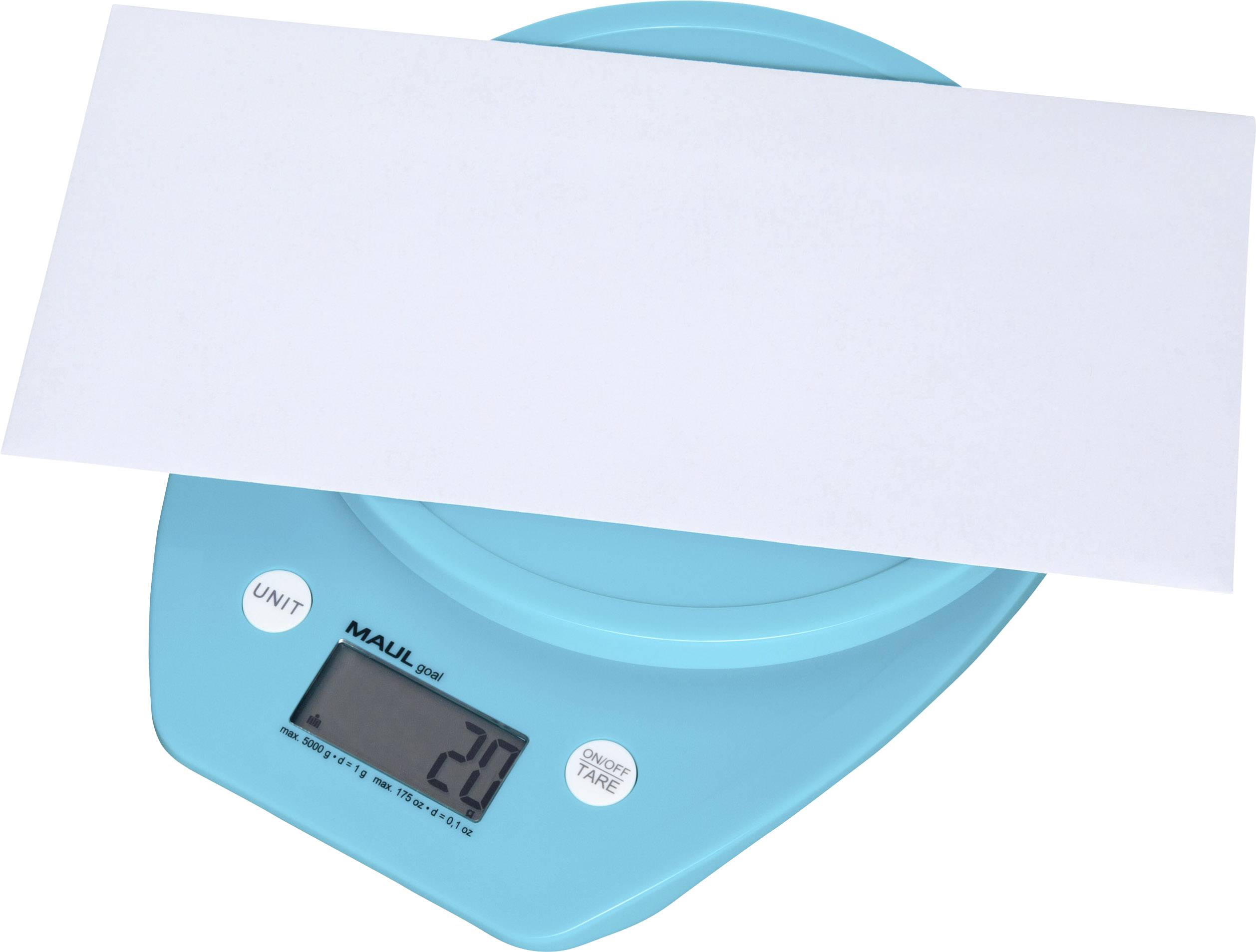 Maul 1646034 Letter scales 1646034 Weight range 5000 g Readability 1 g battery-powered Light blue-4