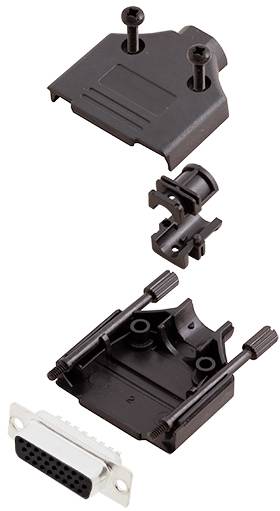 TRU COMPONENTS TCDTPKP15HDS26K 7708488 D-SUB receptacle set 180 ° Number of pins: 26 Solder bucket 1 pc(s)-0