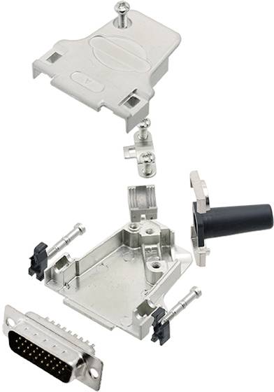 TRU COMPONENTS TCD45ZF15HDP26K 7709276 D-SUB pin strip set 45 ° Number of pins: 26 Solder bucket 1 pc(s)-0