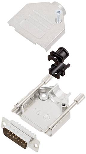 TRU COMPONENTS TCDTZK15DMPK 7709280 D-SUB pin strip set 180 ° Number of pins: 15 Solder bucket 1 pc(s)-0