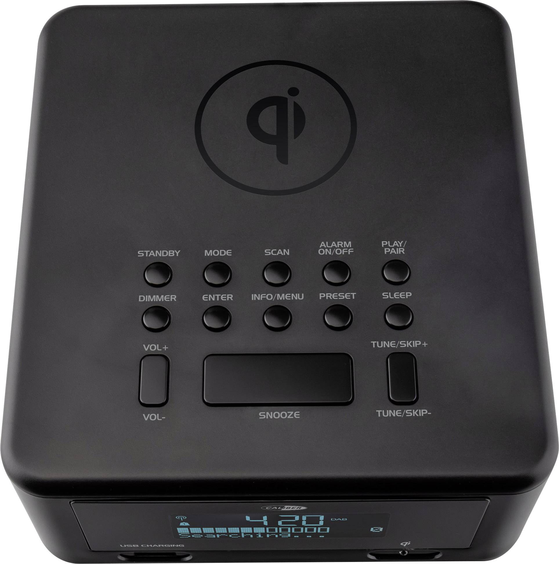 Caliber HCG 0100iDAB-BT Radio alarm clock DAB+, FM Bluetooth, USB Battery charger Black-4