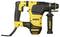 Yellow and black hammer drill with an ergonomic handle and visible brand logo on the side. Designed for heavy-duty construction work.