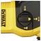 A yellow electric power tool with a black rotary switch and yellow symbols for adjustment. 'DEWALT' name on the side.