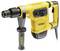 A yellow electric drill hammer with a handle, suitable for heavy-duty construction work.