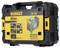 'DEWALT 50m Laser Distance Measure in robust black case with yellow label. Contains details of range and technical specifications.'