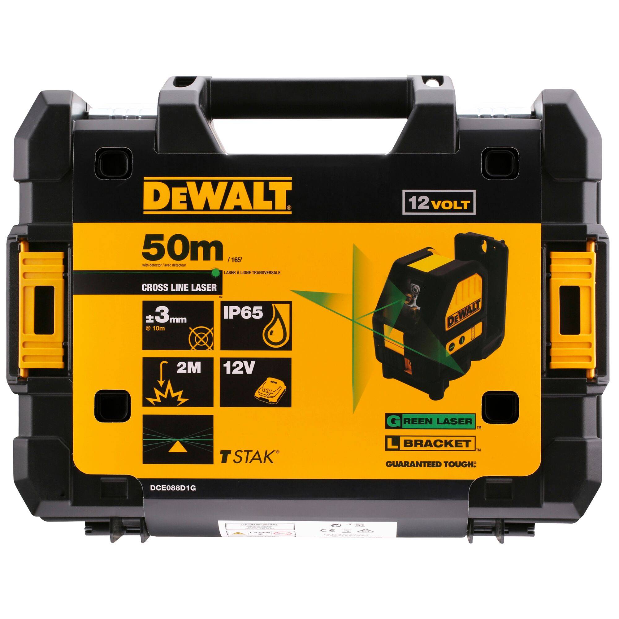 DEWALT DCE088D1G Cross line laser Self-levelling Range (max.): 30 m-3