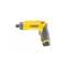 Yellow and black DeWALT cordless drill, shown from the side.